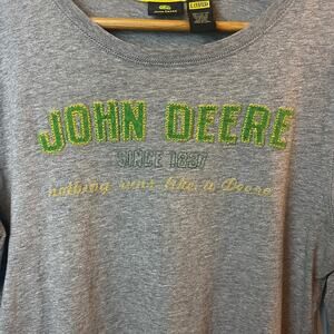 Girls John Deere Long Sleeve Raglan Top Girls Large